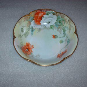 Antique hand-painted porcelain bowl marked Bavaria
